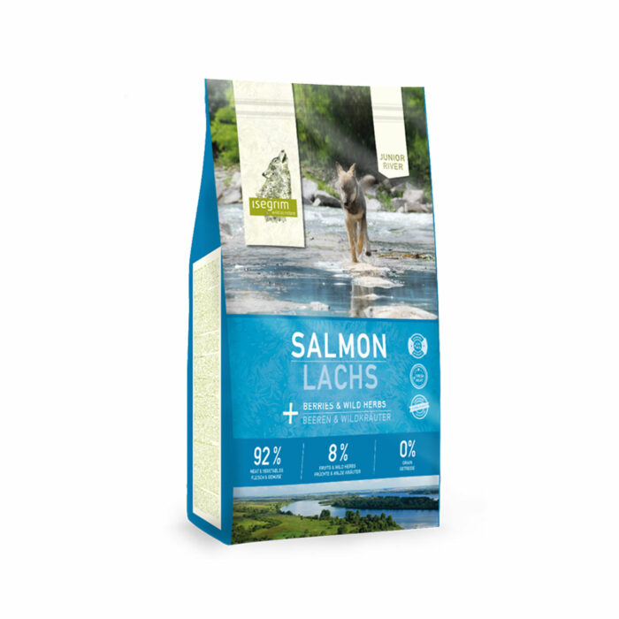 Salmón + Bayas y Hierbas Silvestres Junior Isegrim 12 kg Dog Food